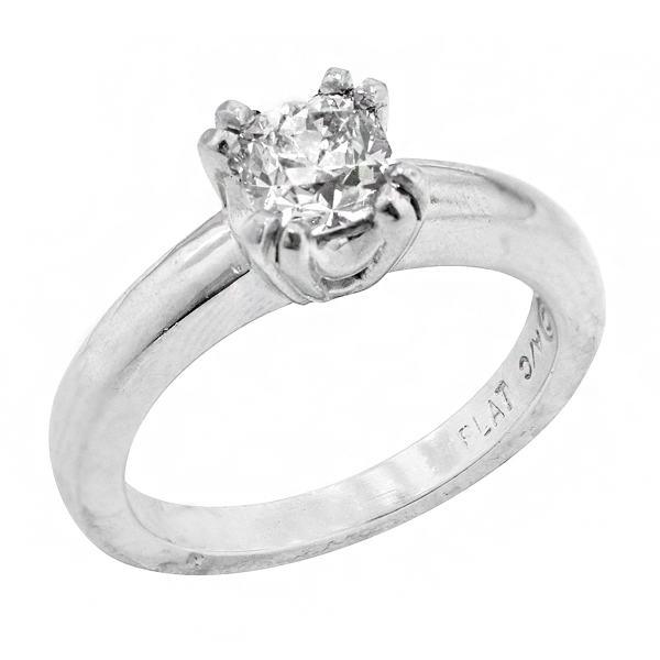 View Traditional Cushion Shape Diamond Engagement Ring in Platinum